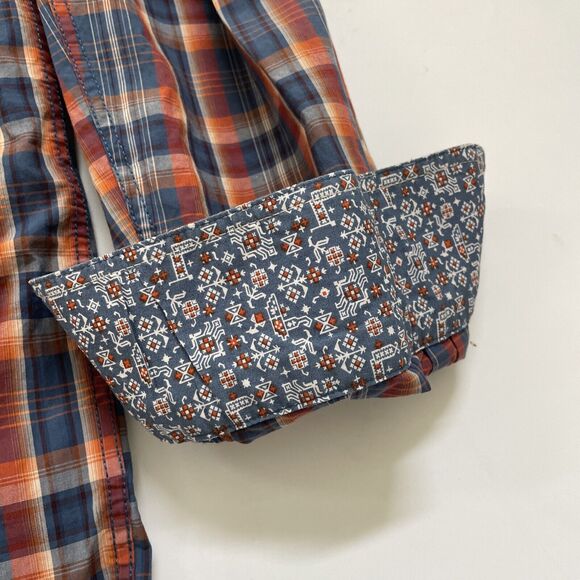 Panhandle Rough Stock Shirt Western Rodeo Mens Medium Flip Cuff‎ Pearl Snaps - Picture 2 of 10